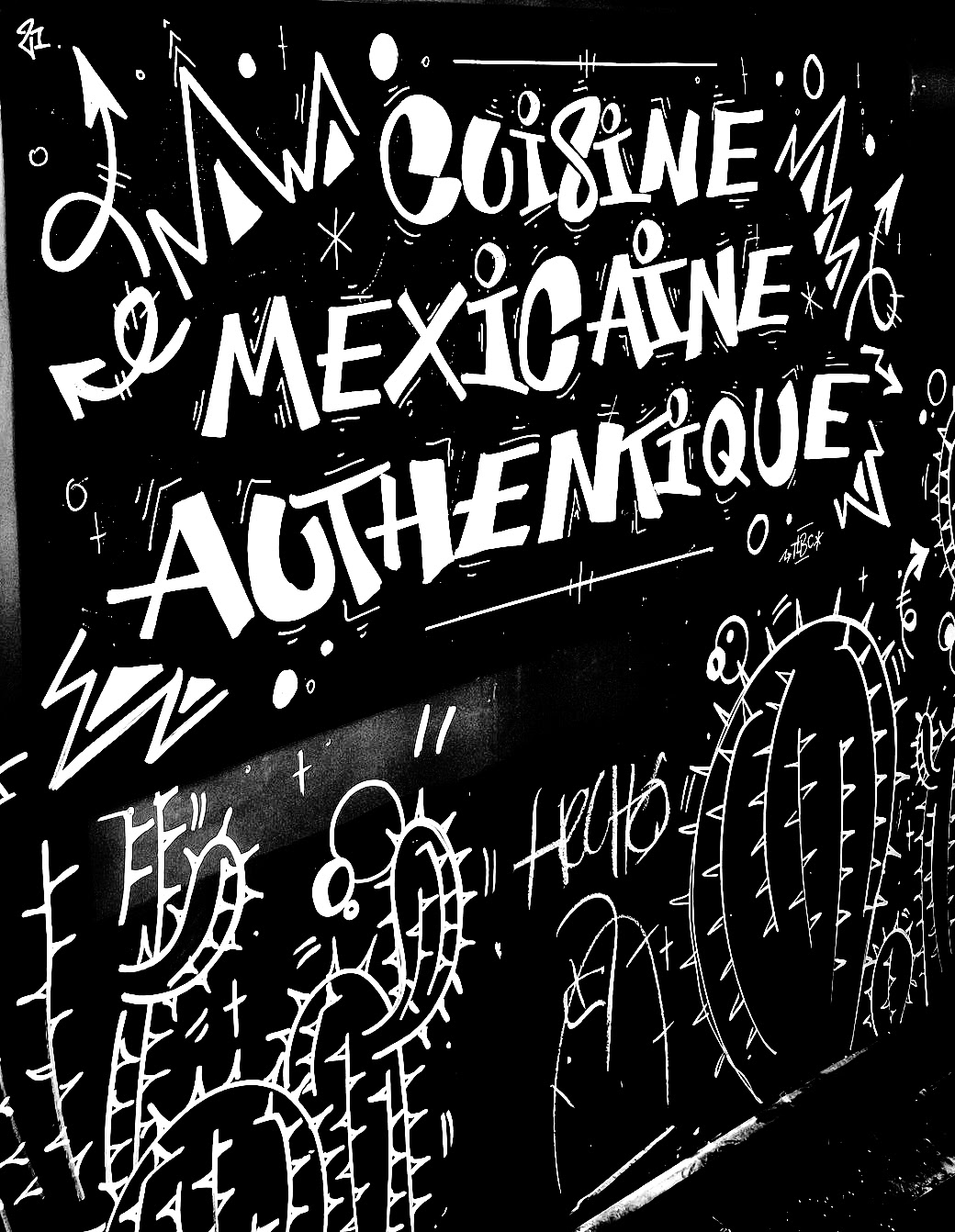 Cuisine Mexicaine Authentique — mur craie