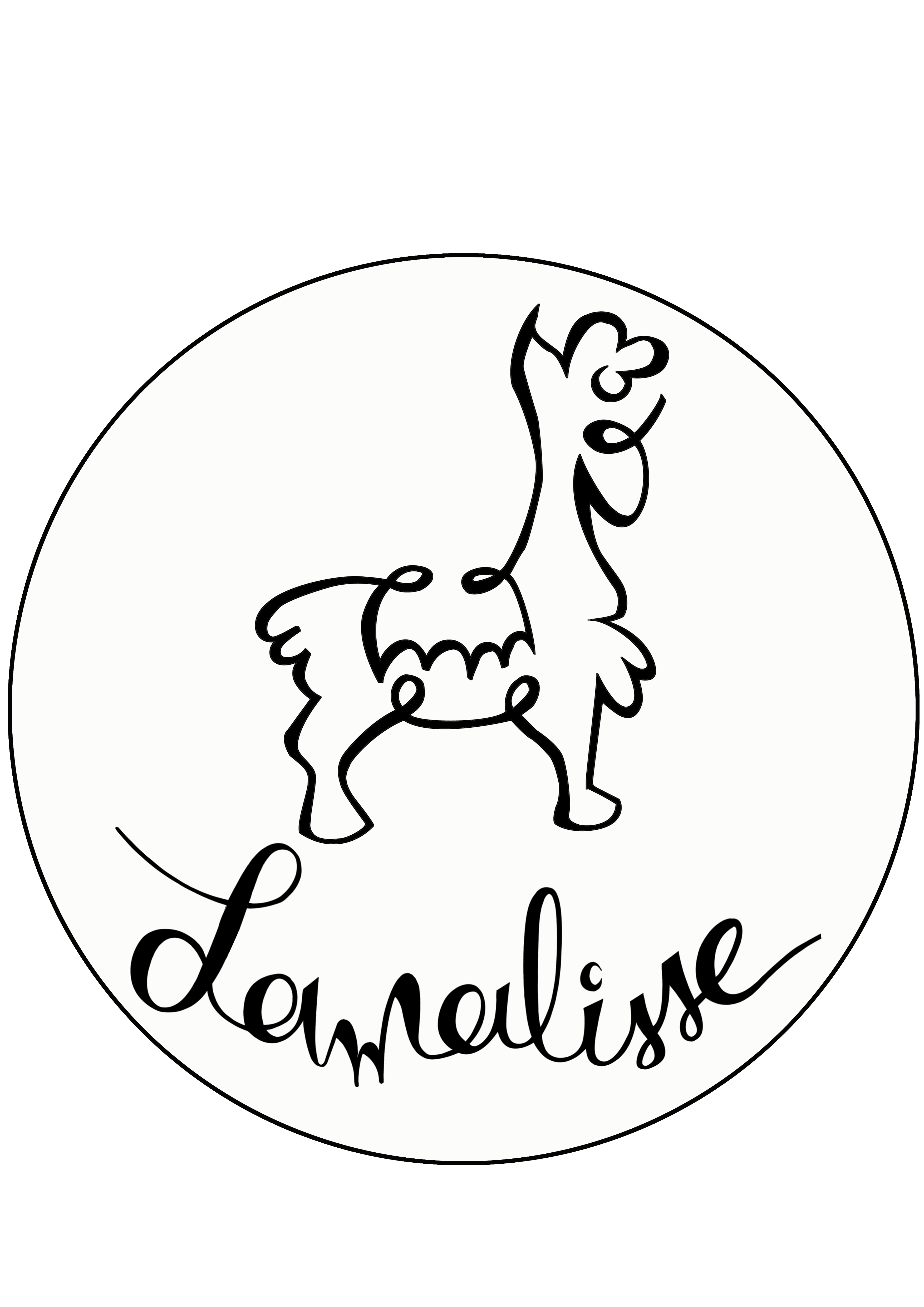 Logo Lamalisse — lama trait continu