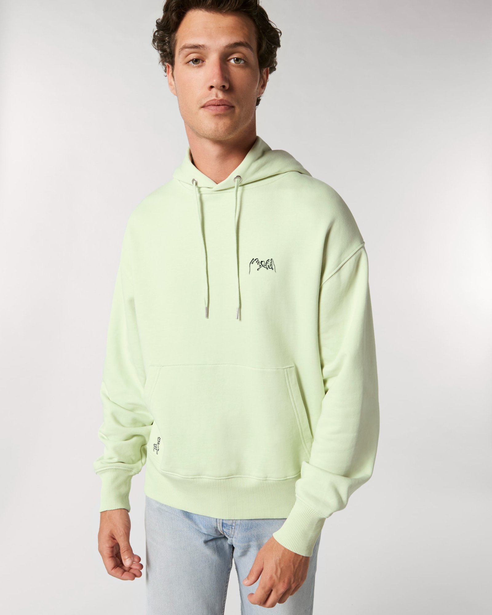 Hoodie vert brodé