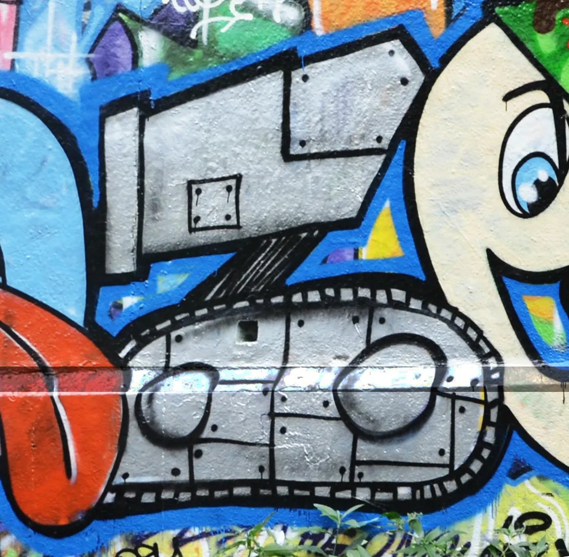 Détail lettrage gris cartoon