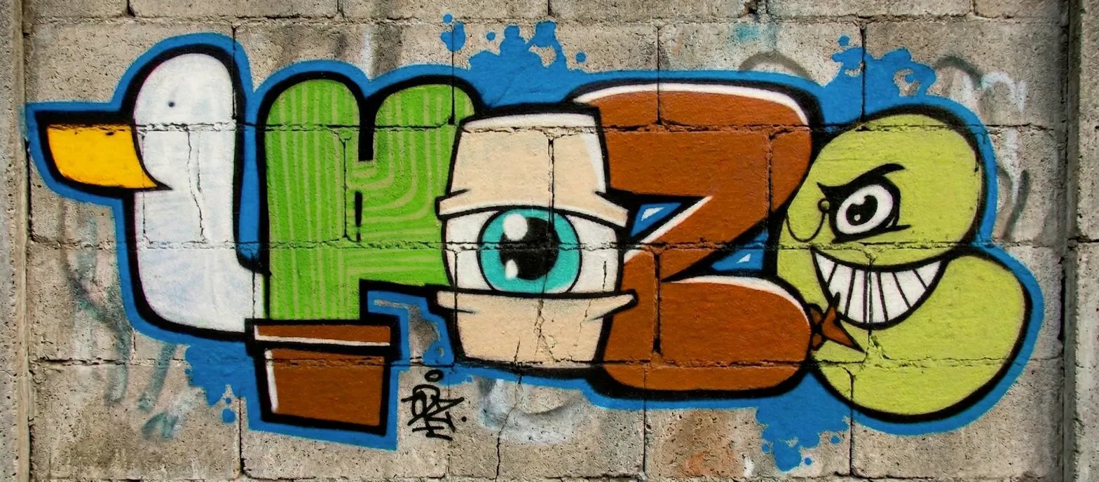 Lettrage cartoon œil