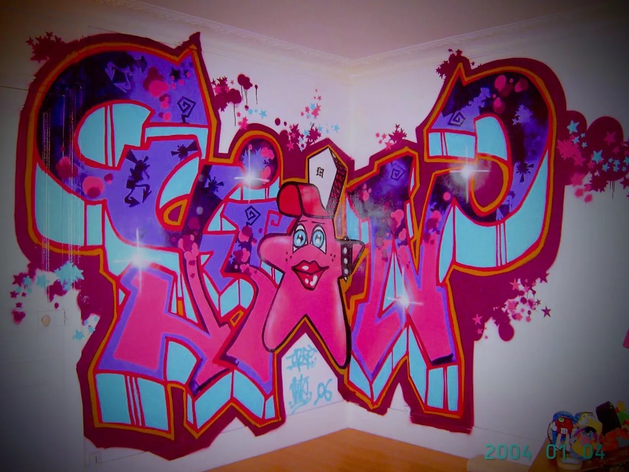 Fresque mur chambre enfant — 2004